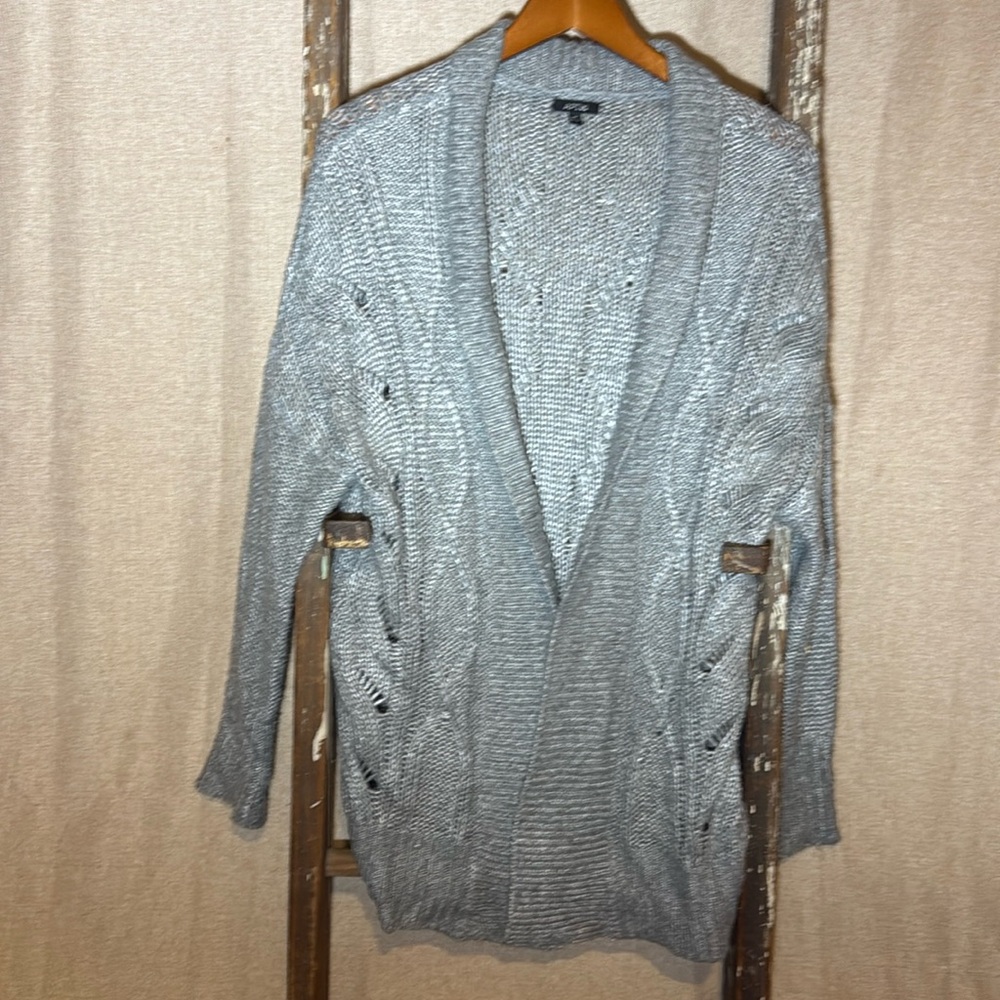 APT. 9 sweater wrap cardigan cable knit
